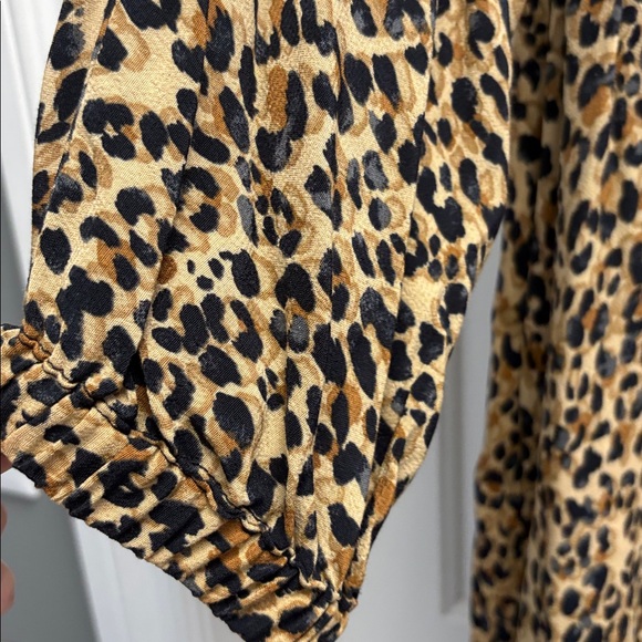 Zara TRF Cheetah Animal Print Dress Size Medium Lined - Picture 7 of 10